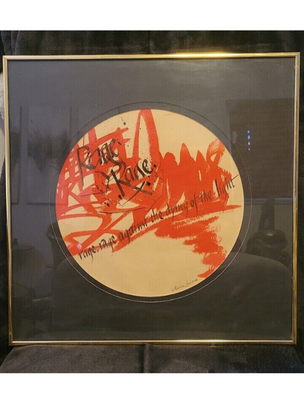 Marian Lord 1986 "Rage" Artwork – Louisville KY Artist Vintage Piece